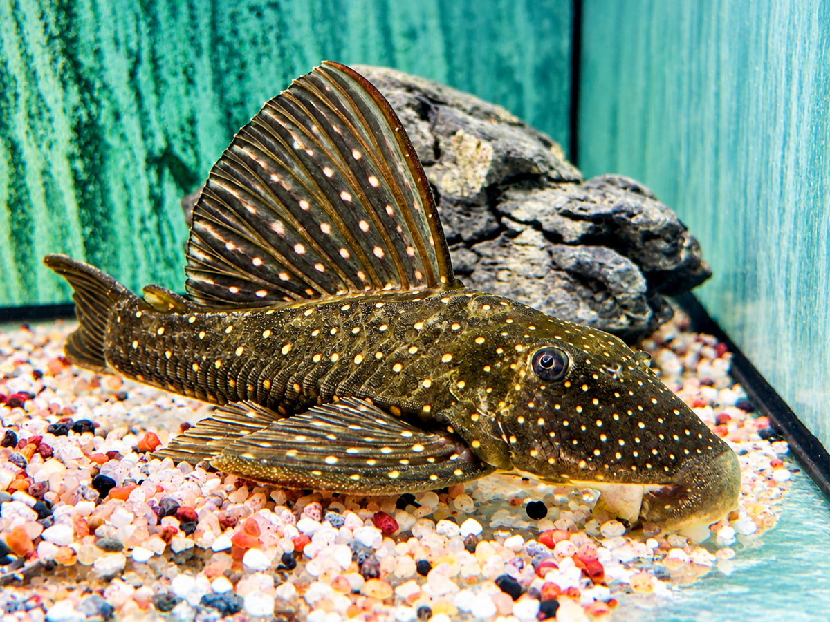 Goldener Segelflossenwels Phase 1 Hypostomus luteus 21-24 cm