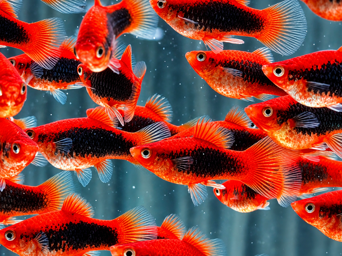 Platy Tuxedo rot Xiphophorus maculatus