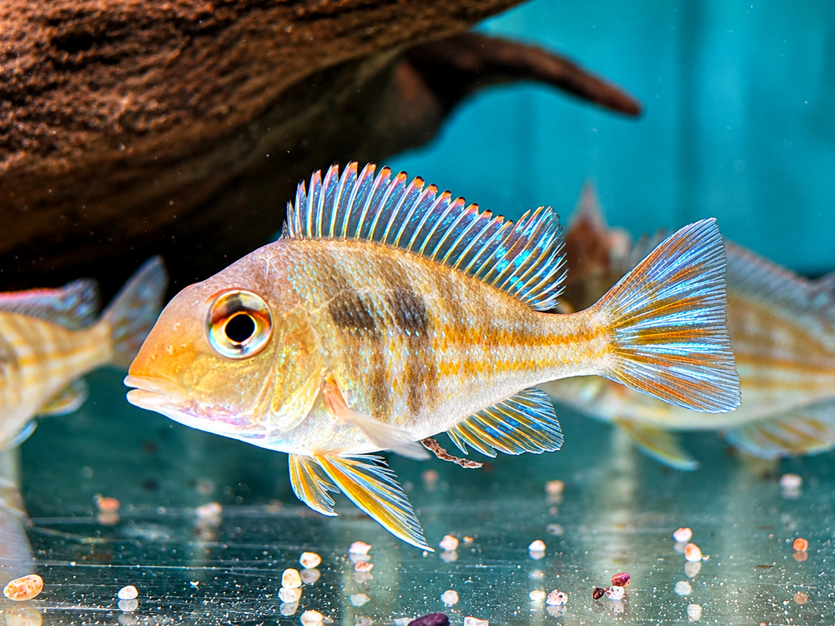 Rotkopf Erdfresser Geophagus pyrocephalus Tapajos red Head