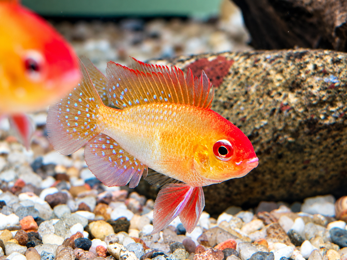 Schmetterlingsbuntbarsch gold Mikrogeophagus ramirezi L