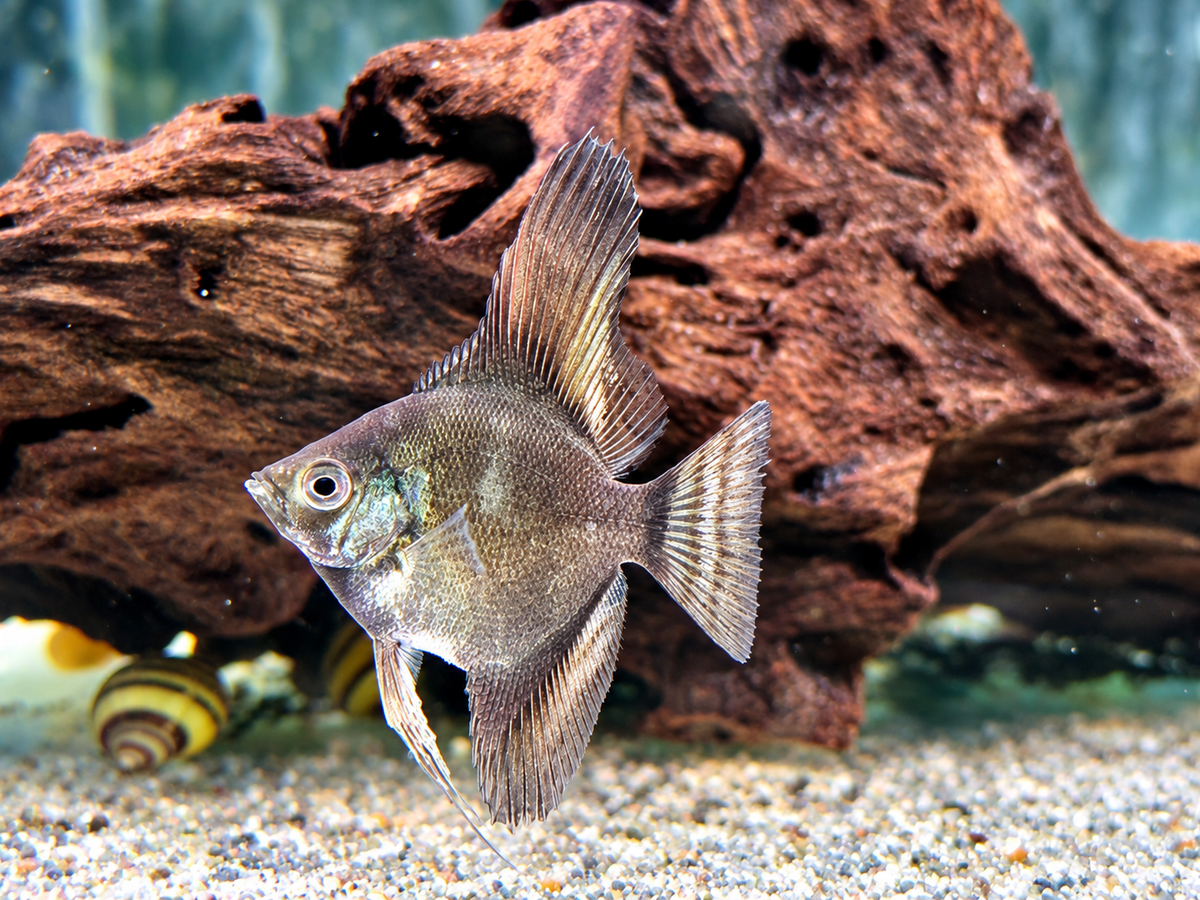 Schwarzer Skalar Pterophyllum scalare black