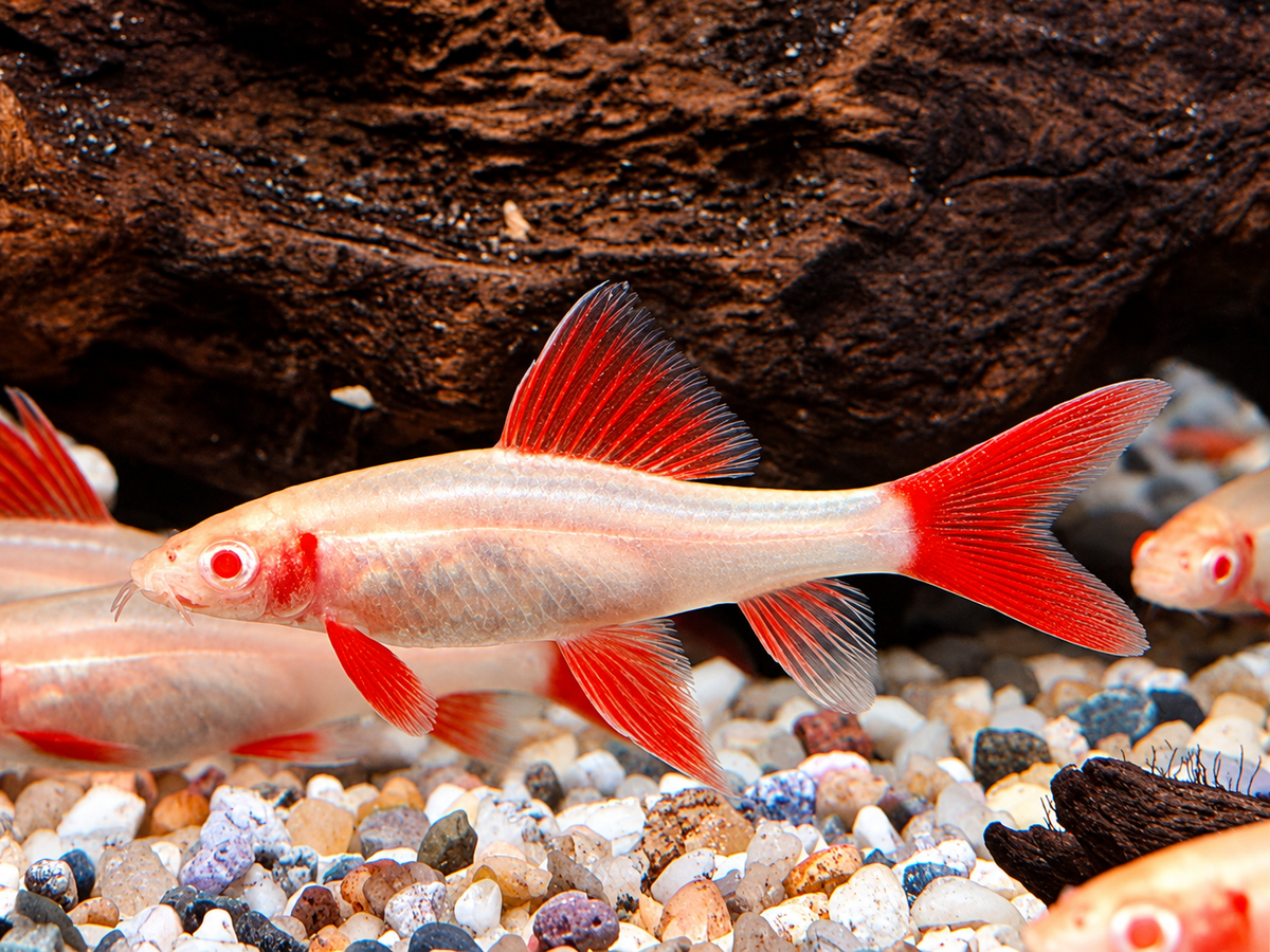 Albino Fransenlipper Labeo Epalzeorhynchos frenatus
