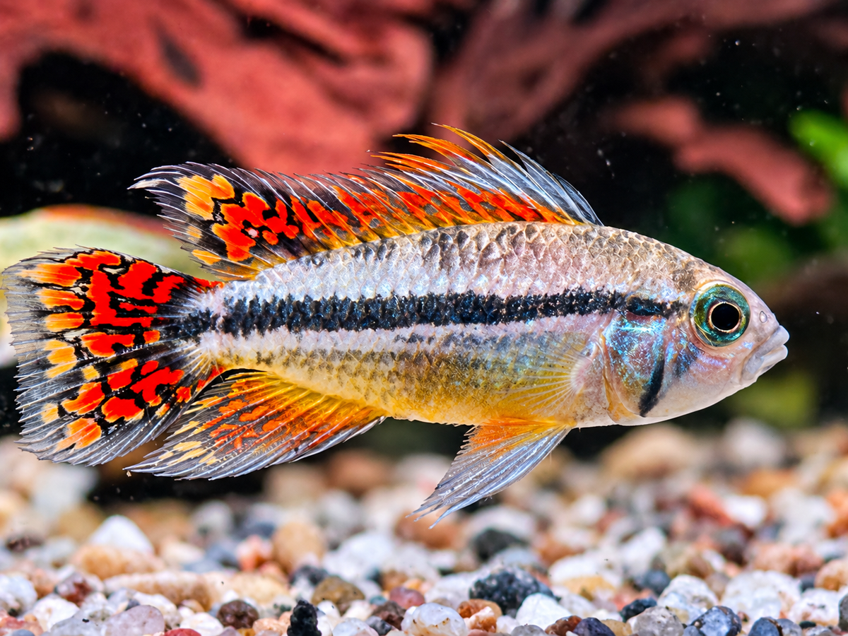 Kakadu Zwergbuntbarsch Apistogramma cacatuoides  Doppelrot