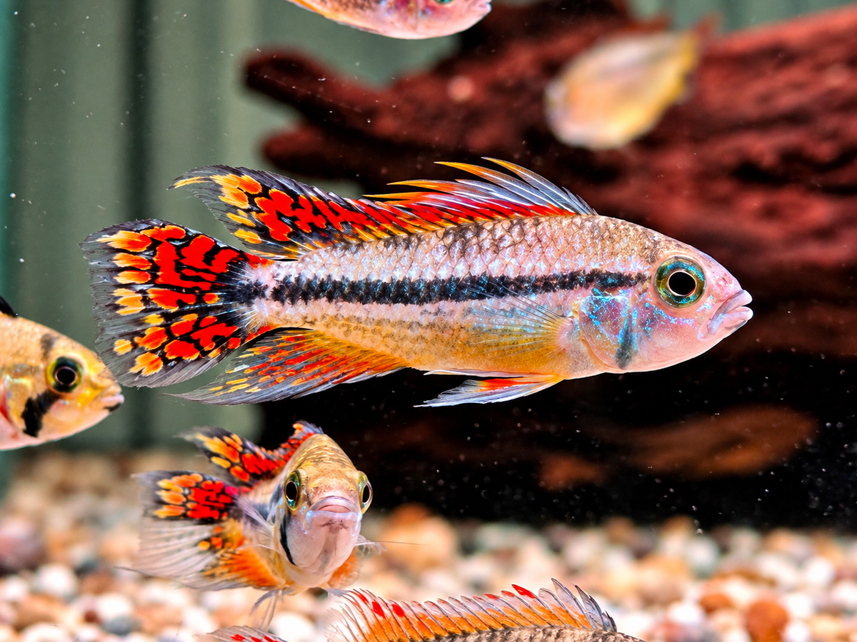 Kakadu Zwergbuntbarsch Apistogramma cacatuoides  Doppelrot