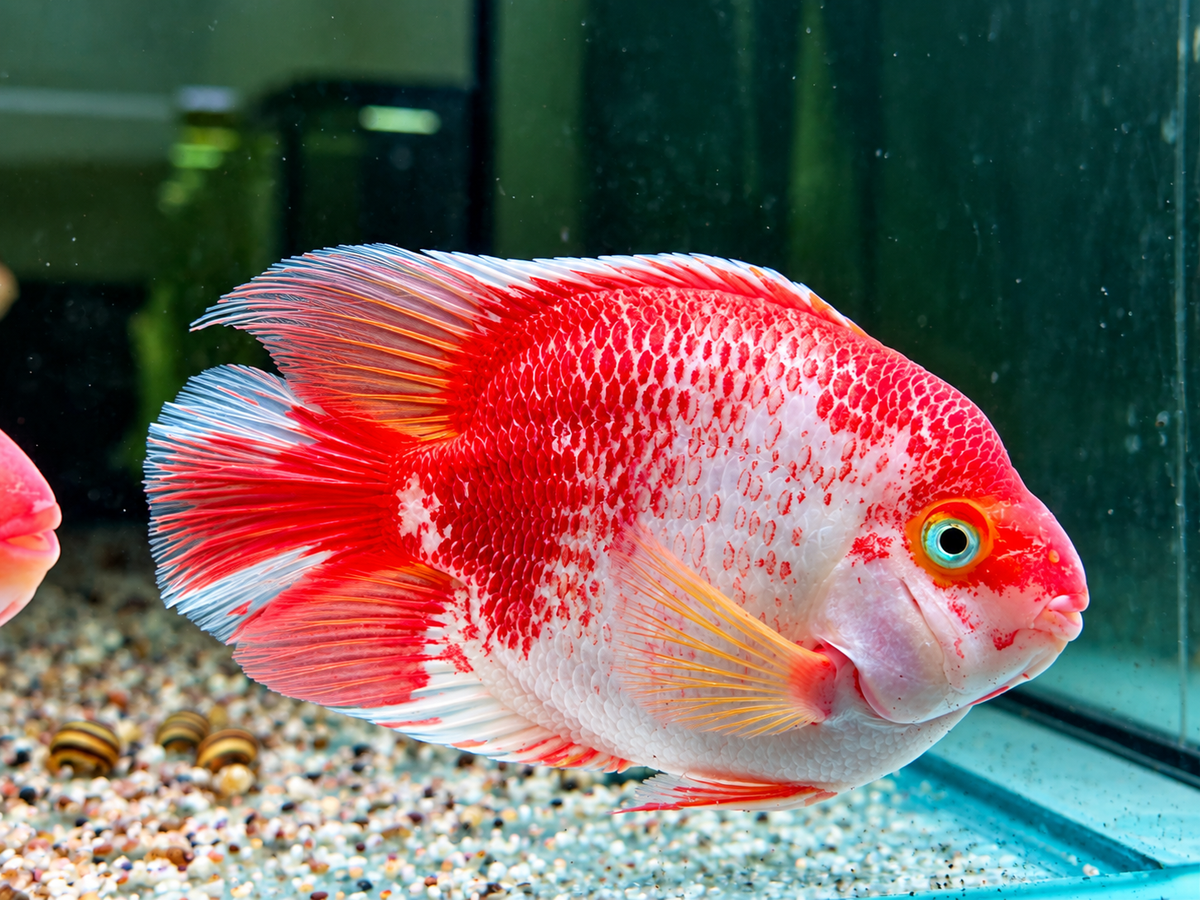 Papageienbuntbarsch Parrot rot weiß Cichlasoma spec. Amphilophus 12-15 cm