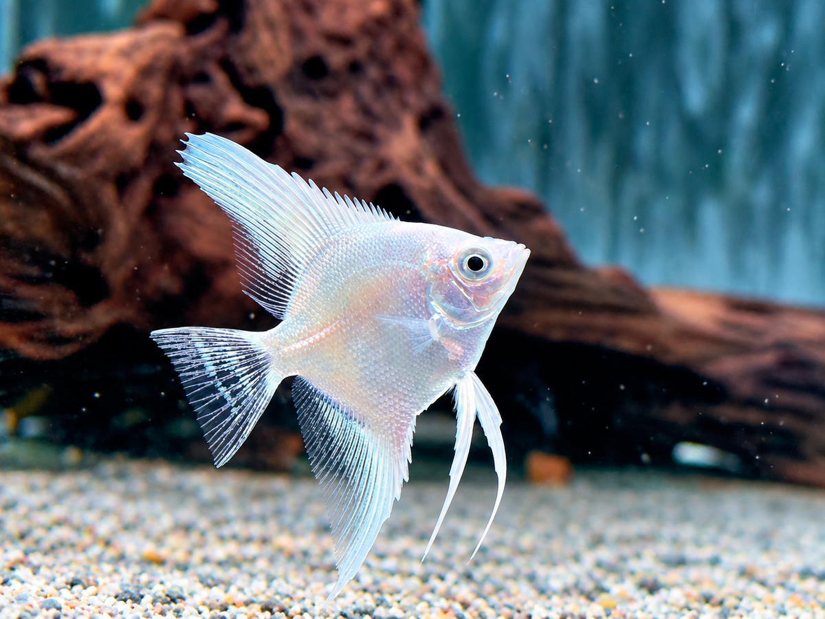 Platinum silver Skalar Pterophyllum scalare