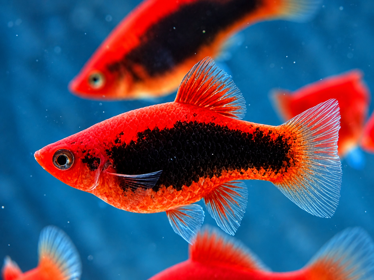 Platy Tuxedo rot Xiphophorus maculatus