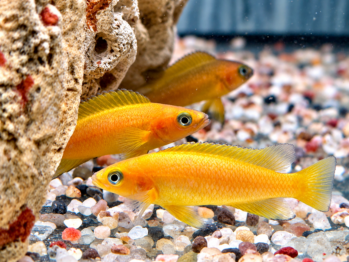 Tanganjika Goldcichlide Neolamprologus leleupi