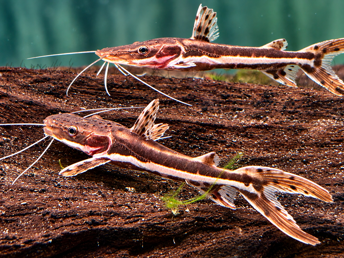 Tigerspatelwels Pseudoplatystoma fasciatum 10 cm
